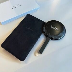 Brand New Dior Beauty Quilted Hand Mirror w Protective Case. Mirror sealed GWP